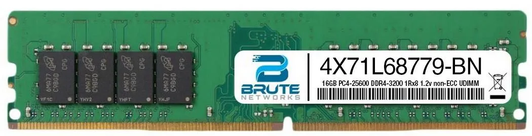 Brute Networks Brute Networks 16GB DDR4-3200 1Rx8 non-ECC UDIMM server RAM — product photo