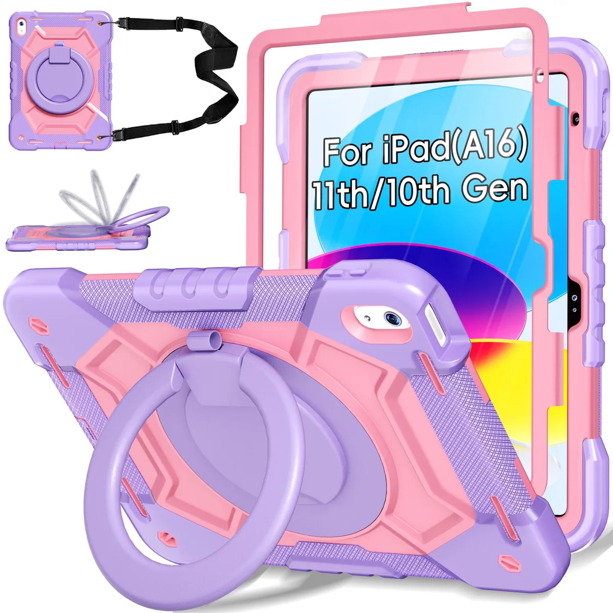 HRFSK iPad (A16) 11th/10th Gen Rugged Case Pink — product photo