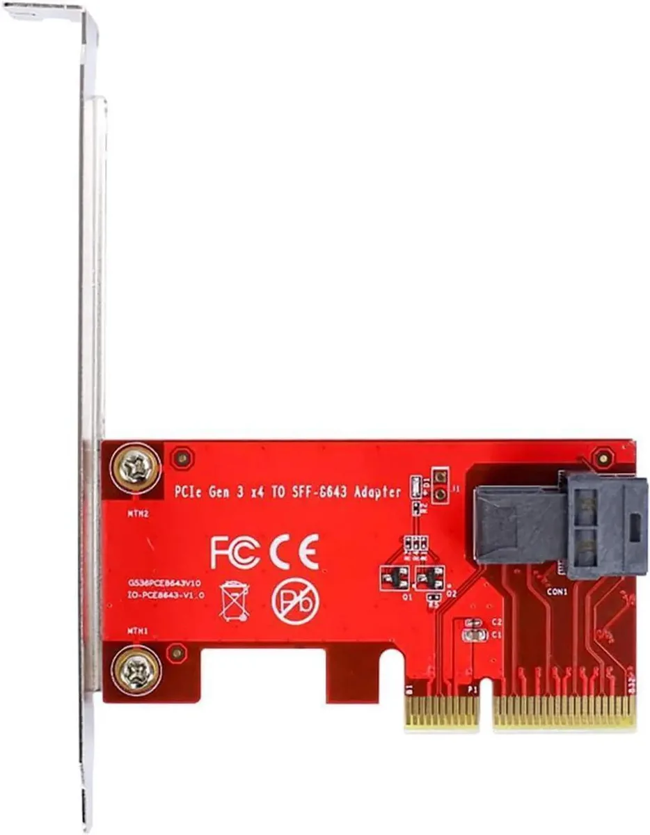 SMUGDESK SMUGDESK PCIe 3.0 x4 to U.2 SFF-8643 NVMe Adapter Card 32Gbps 2.5" SFF-8639 U.2 SSD — product photo