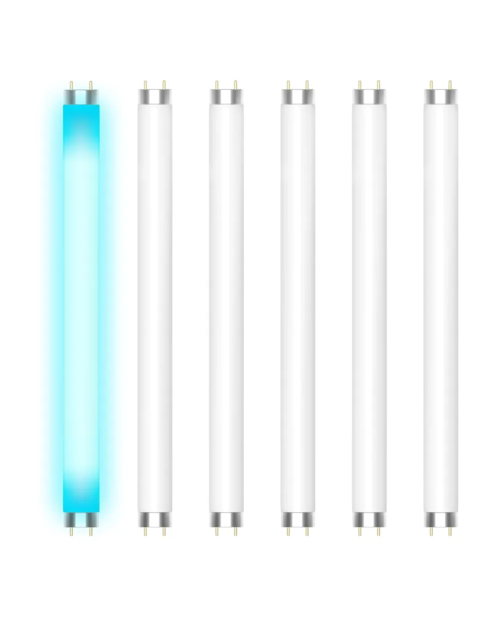 T8 fluorescent tube 13.5 inches long with two-pin ends