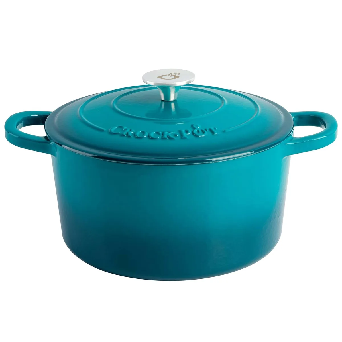 Crockpot Crockpot 510119749M 7 Quart Enameled Cast Iron Dutch Oven Teal — product photo