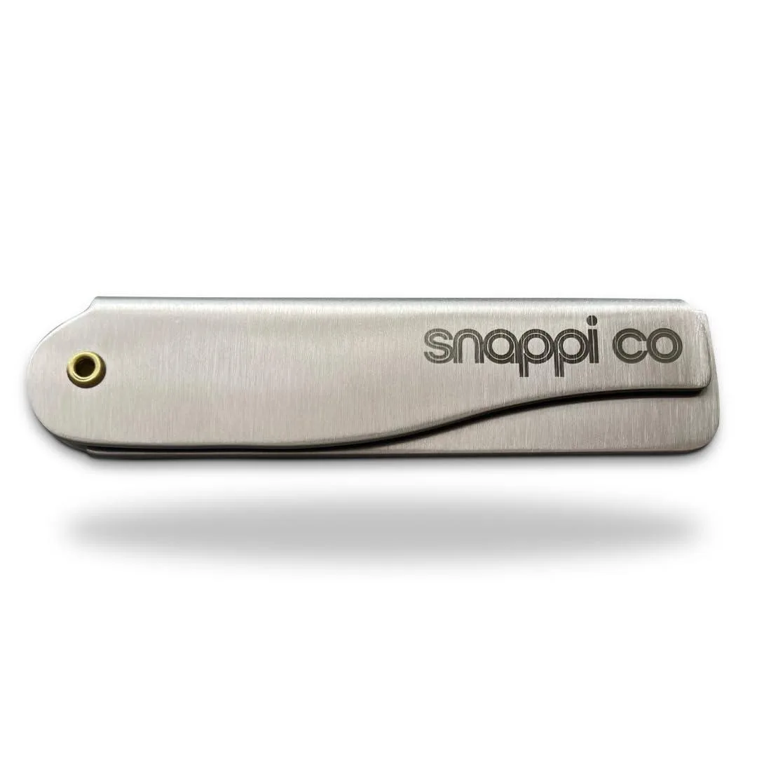  Snappi Co 304 Stainless Steel Folding Beard Comb 91mm x 4mm Silver — product photo