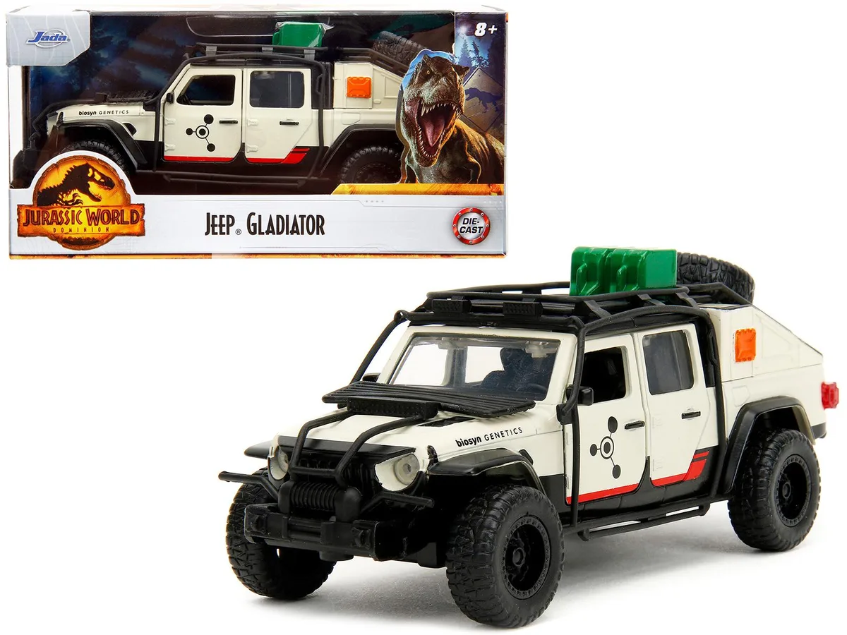 Jada Jada Jeep Gladiator Jurassic World Dominion 1/32 Diecast Truck Beige — product photo