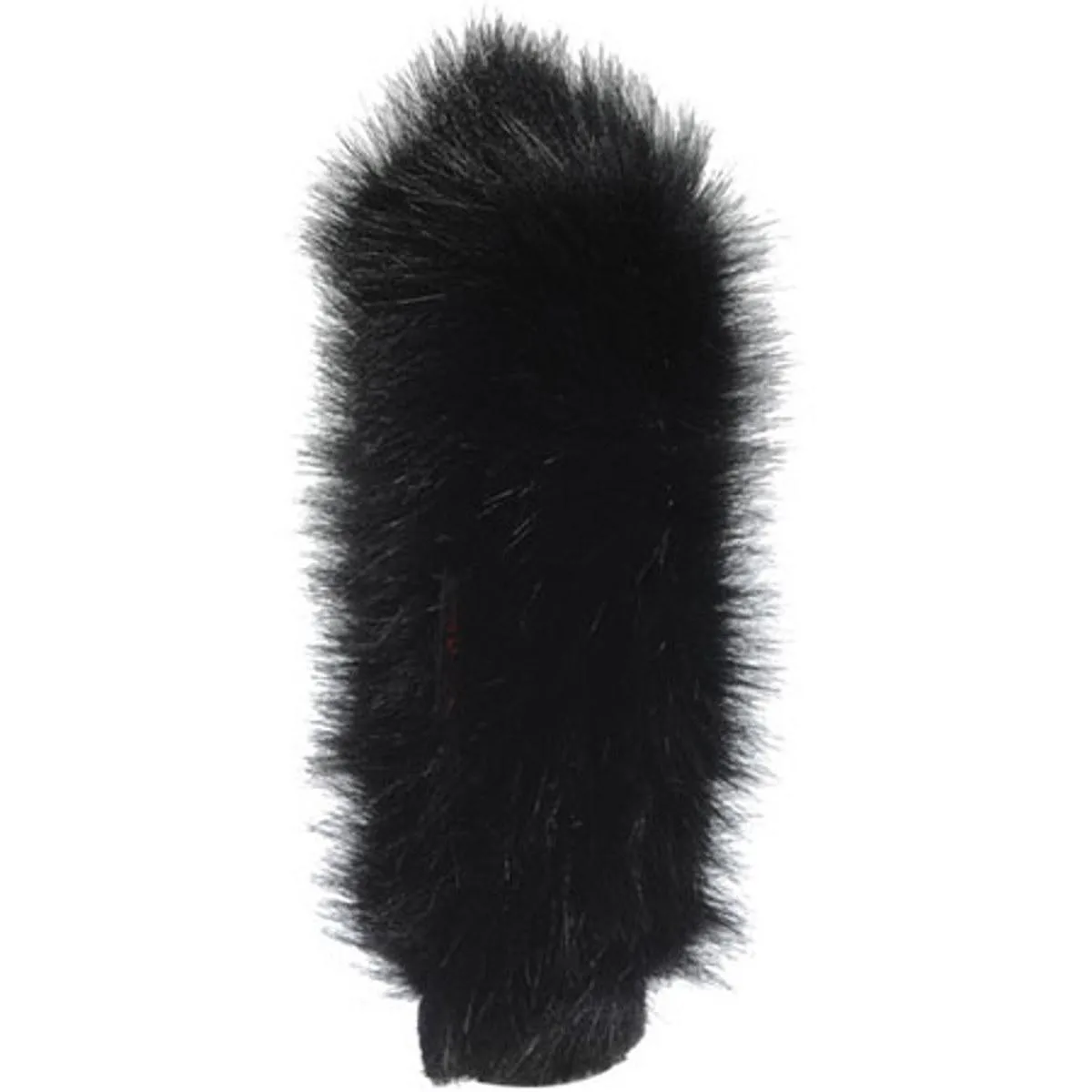Grey fur wind muff slips over Tascam IM2 mic