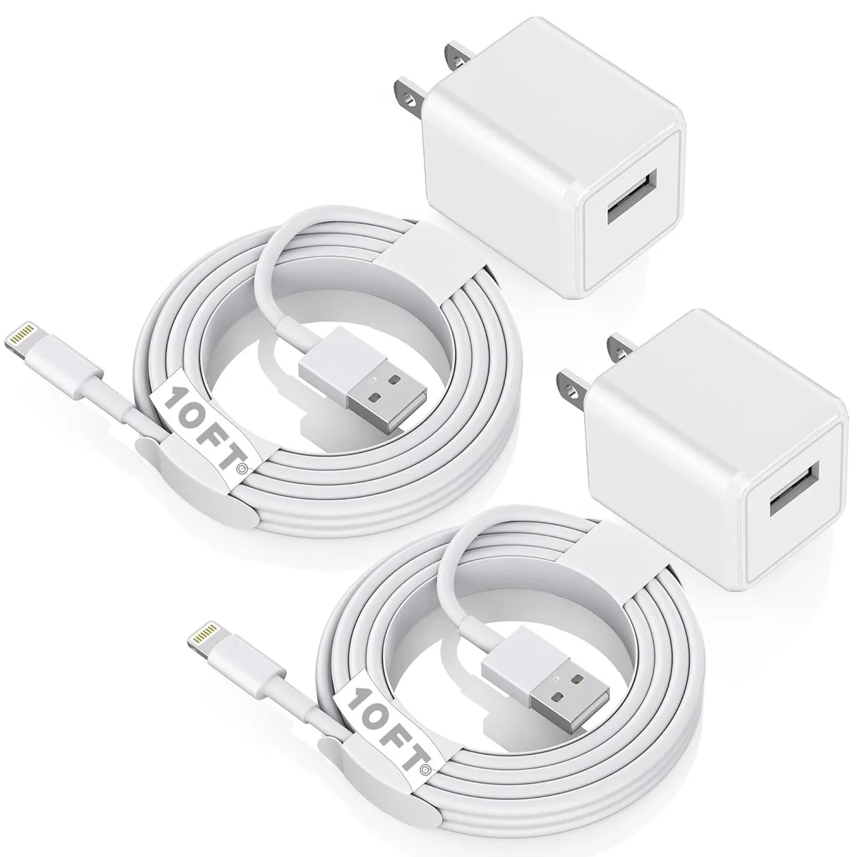 lelisten lelisten 10ft MFi Lightning Charger Kit 2Pack — product photo