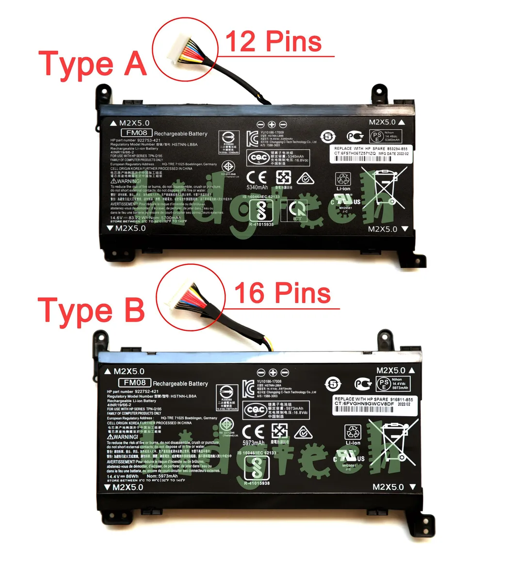 Beisite Beisite FM08 14.4V 83.22Wh laptop battery — product photo