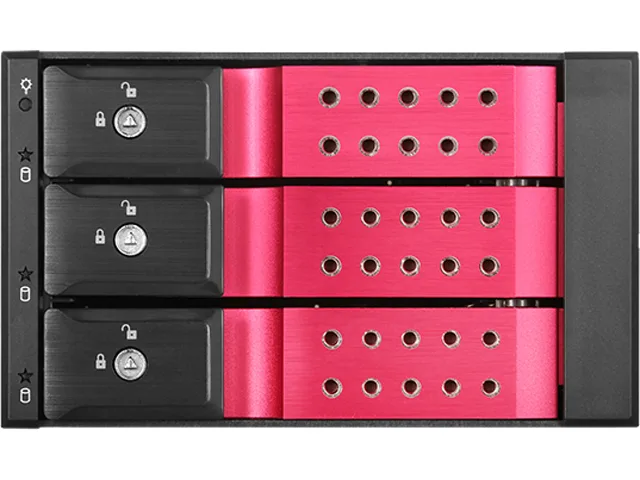 iStarUSA Inc. iStarUSA Inc. BPN-DE230HD-RED 2×5.25" to 3×3.5" 12Gb/s HDD Hot-swap Rack server accessory — product photo