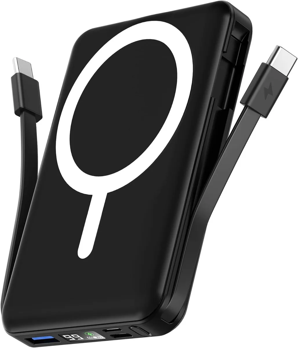 WOOJONG WOOJONG 10000mAh Magnetic Power Bank Black — product photo