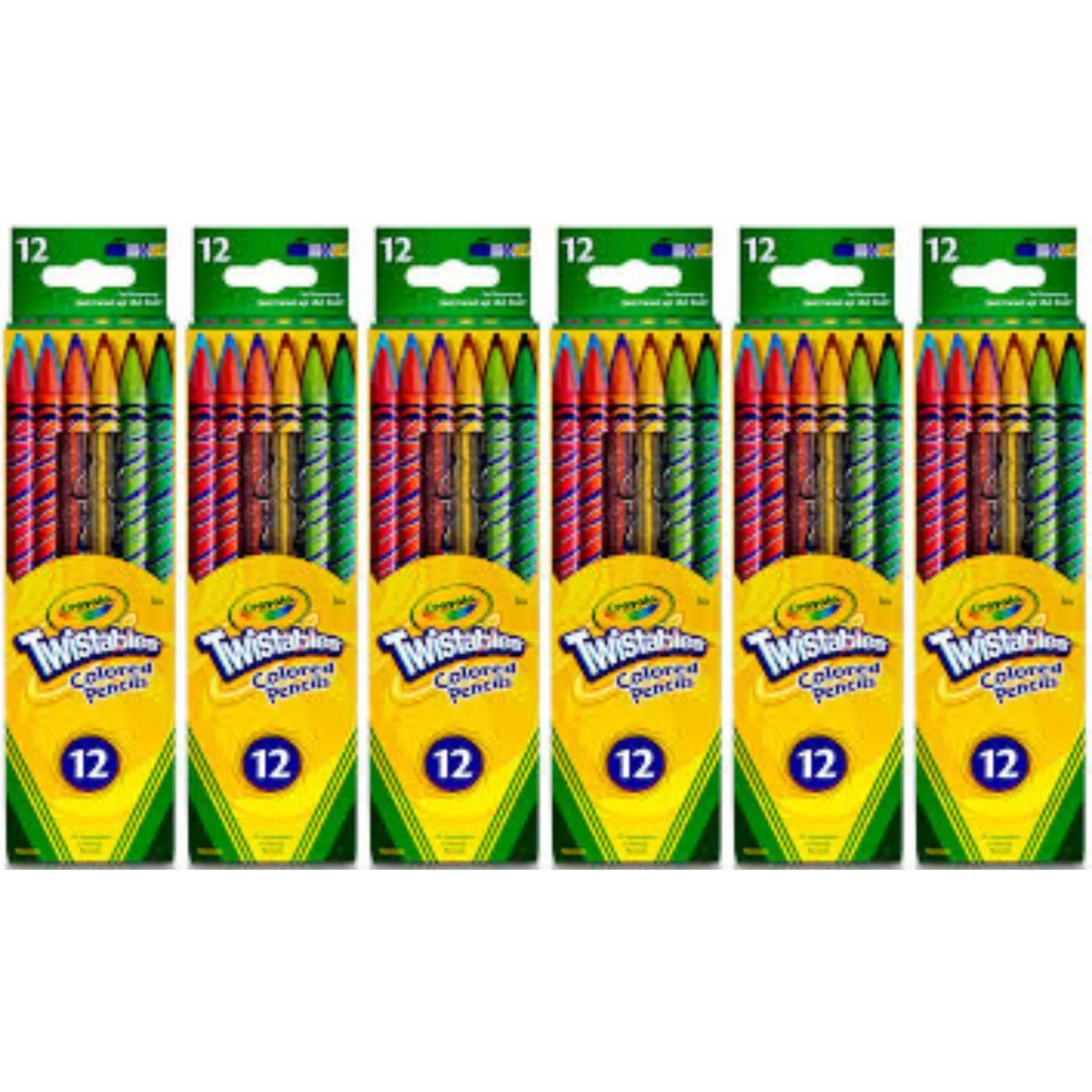 Crayola Crayola SP-52122949714238 Twistables Colored Pencils 12 Count 6-Pack illustration — product photo