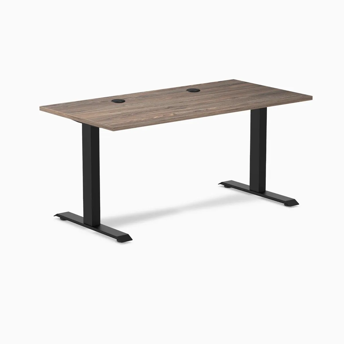 Desky Desky Zero Laminate Desk Natural Walnut 59 x 29.5 in Matte Black — product photo