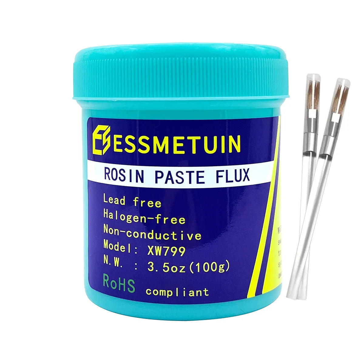 White-yellow rosin paste flux in a 100g bottle