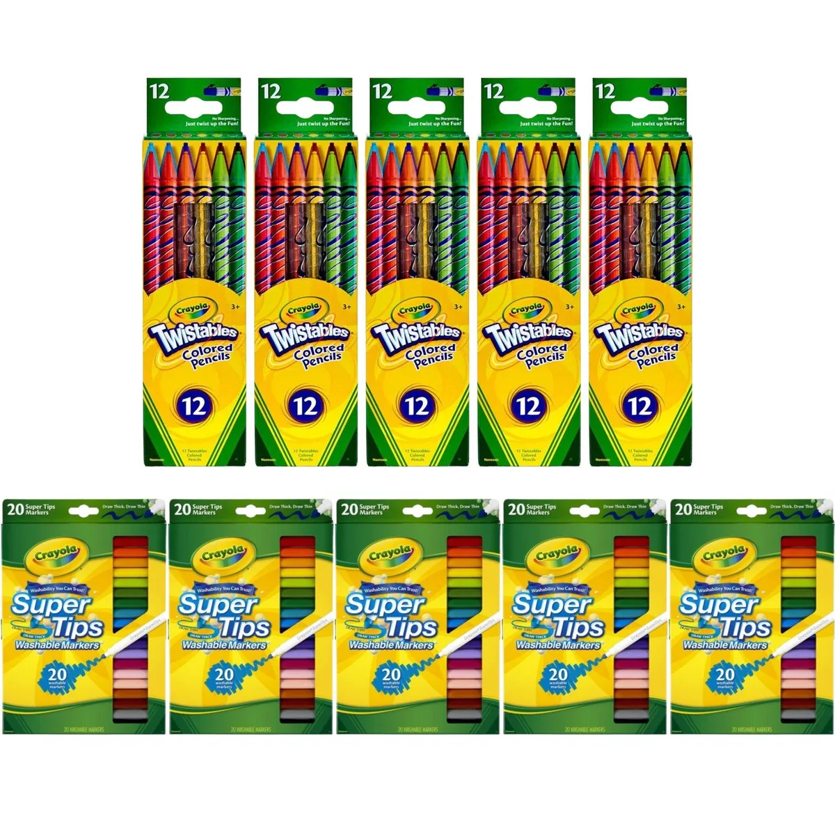 Crayola Crayola SP-53663067373886 illustration set 60 Twistables 100 Super Tips 160 pieces — product photo