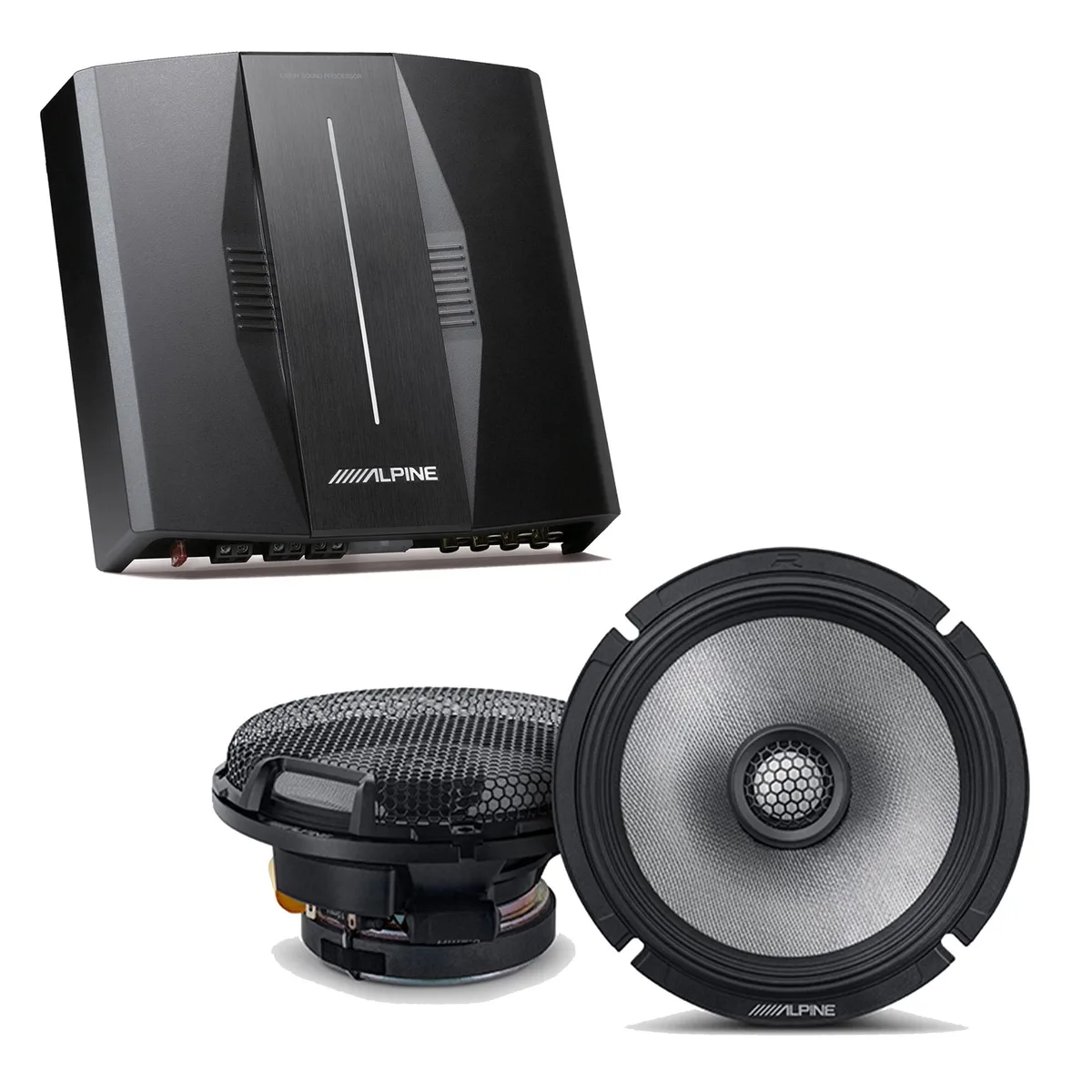 Alpine Alpine PXE-C80-88 OPTIM8 8-Channel Amplifier w/ R2-S65 6.5" Speakers — product photo