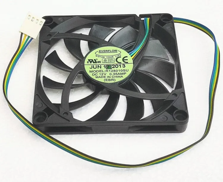 SXDOOL SXDOOL EVERFLOW R128010SU 80×80×10 mm 4-pin PWM case fan — product photo