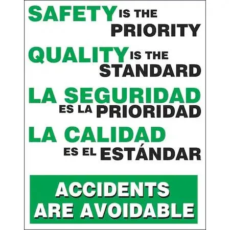 Accuform Signs Accuform Signs SP124517L Safety Scoreboard 22 in H 17 in W — product photo