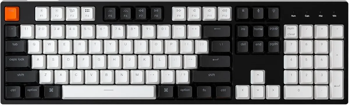TUKO TUKO C2 Full-Size Mechanical Gaming Keyboard 104 Keys Gateron Brown Hot-Swappable RGB USB-C — product photo