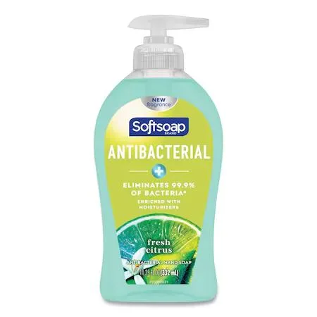 Aqua pump bottle of antibacterial hand soap fresh citrus 11 oz