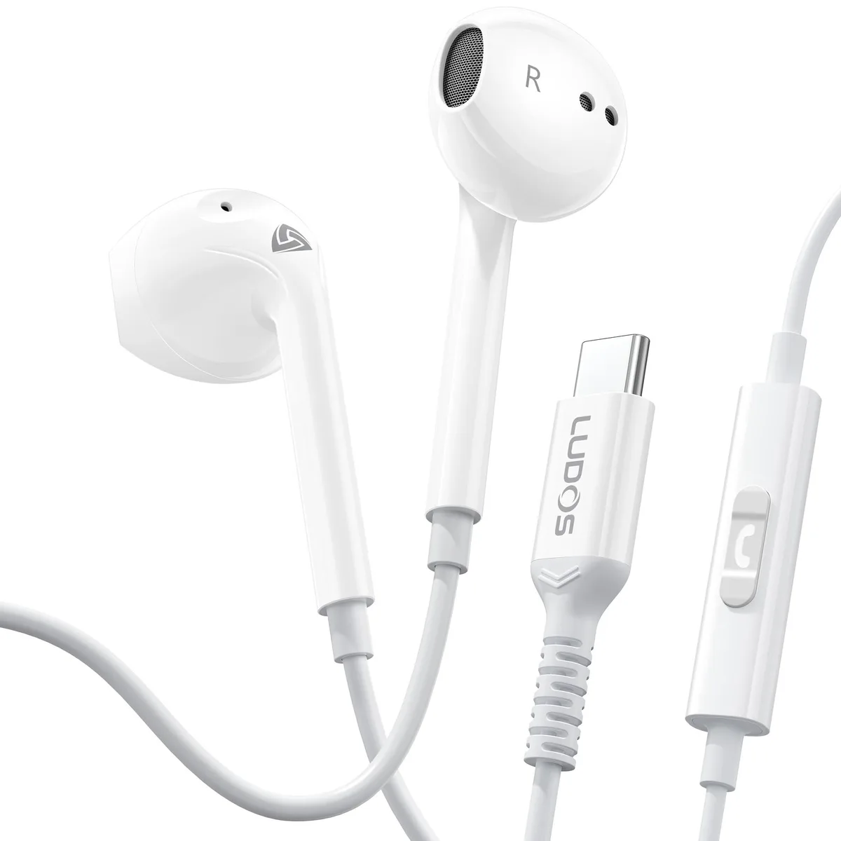 LUDOS ZENITH USB-C In-Ear Headphones White — product photo