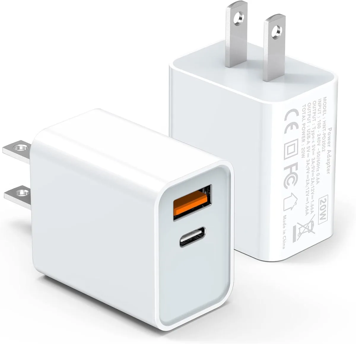 KINGARD KINGARD 20W Dual Port USB-C Charger 2-Pack — product photo