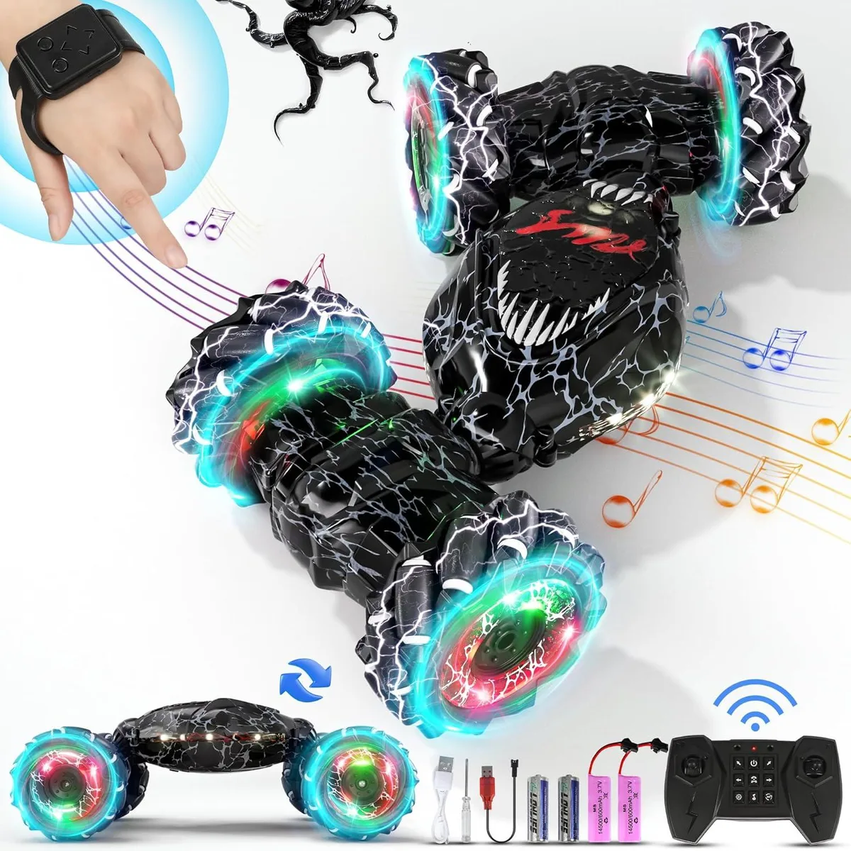 usbroway usbroway Remote Control Car 2.4GHz 4WD Gravity Gesture Stunt Drift Toy — product photo
