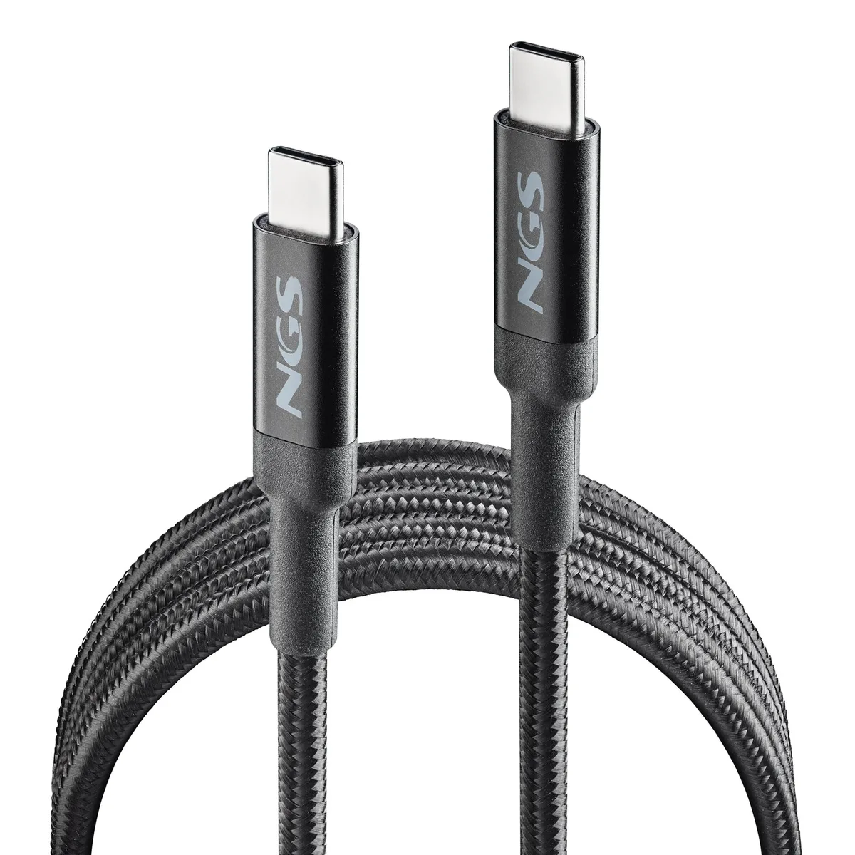 NGS NGS KNOT100W-2 USB-C to USB-C cable 2.0m 100W charging 480 Mbps data Black — product photo