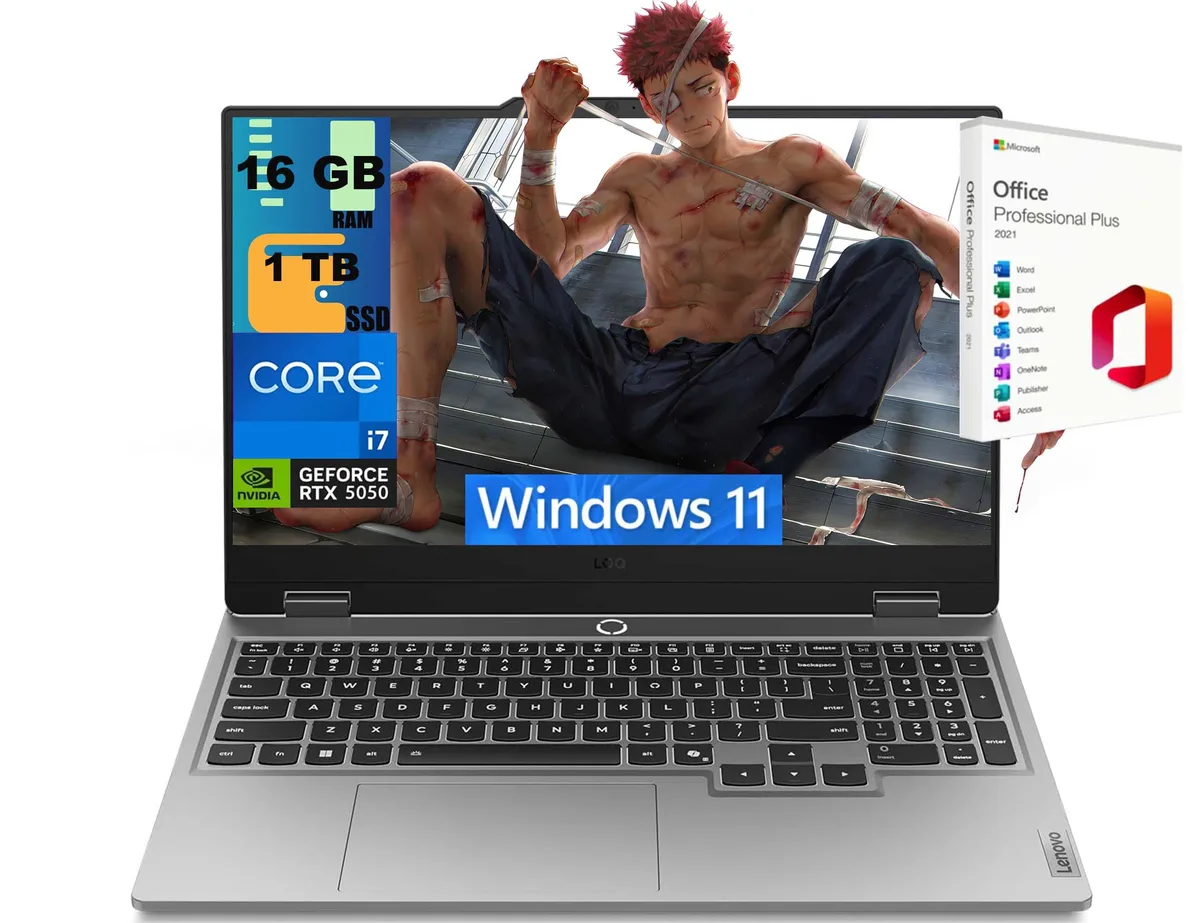 Lenovo Lenovo LOQ 15 gaming laptop i7-13650HX RTX 5050 8GB 16GB 1TB — product photo
