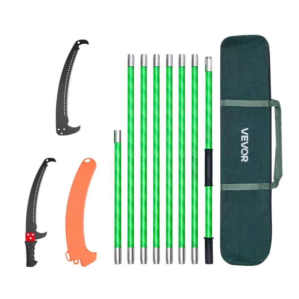 VEVOR VEVOR Manual Pole Saw 27 ft 8-Section Fiberglass 65Mn Steel Pruner — product photo