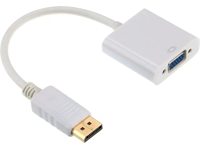 4XEM 4XEM 4XDPVGAW 9.10" DisplayPort to VGA Active Adapter Cable White — product photo