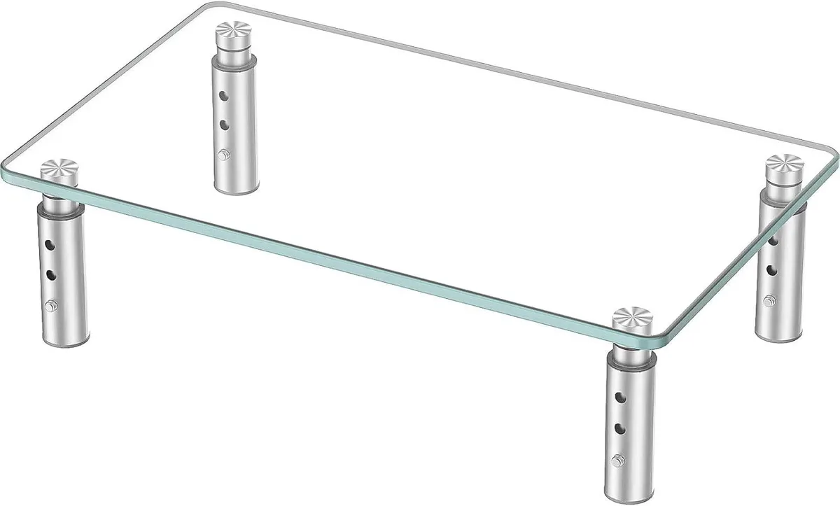 PISKEKAT PISKEKAT Monitor Stand Riser 3 Height 44 lbs Clear — product photo