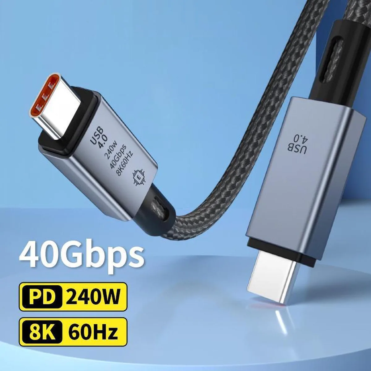 SMUGDESK SMUGDESK USB 4 Thunderbolt 4 Cable 1.5FT 40Gbps 240W — product photo
