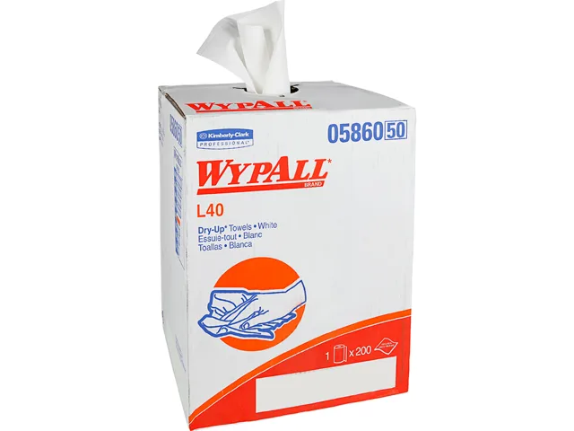 WypAll WypAll KCC05860 L40 Cleaning Towels 200 Count White — product photo