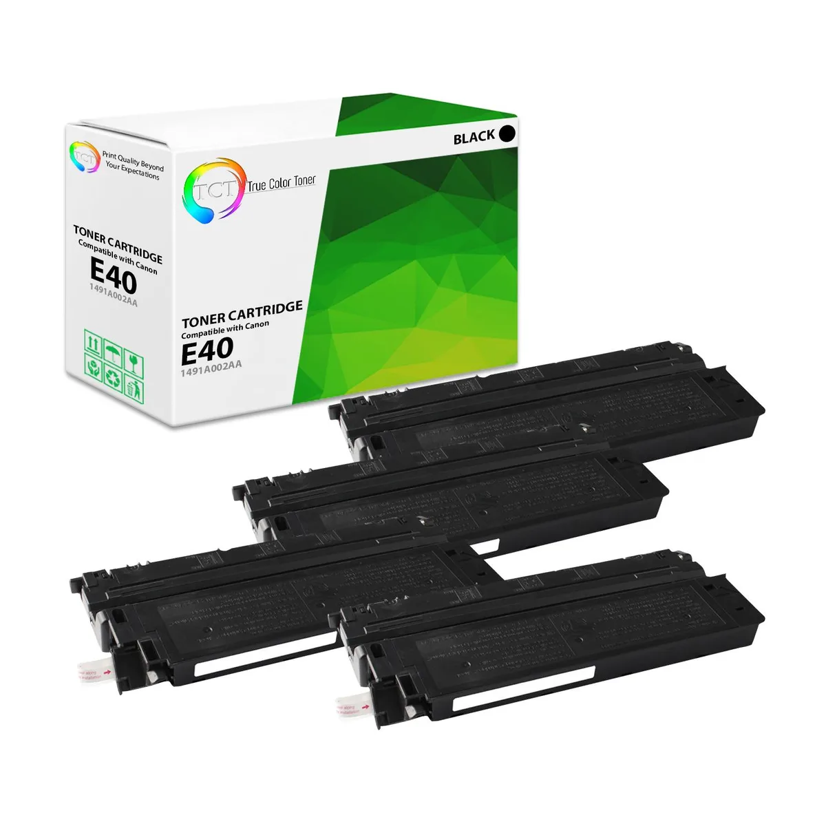 TCT TCT E40 Toner Cartridge 4 Pack Black 1491A002AA 4000 Pages — product photo