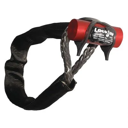 Yellow soft shackle with anodized bar and nylon cover