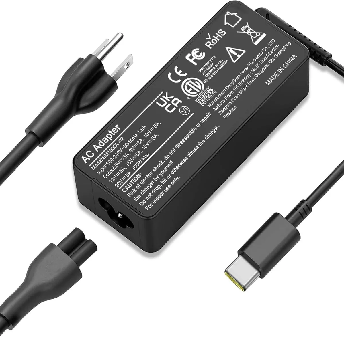 PISKEKAT PISKEKAT 100W USB C AC Adapter laptop charger — product photo