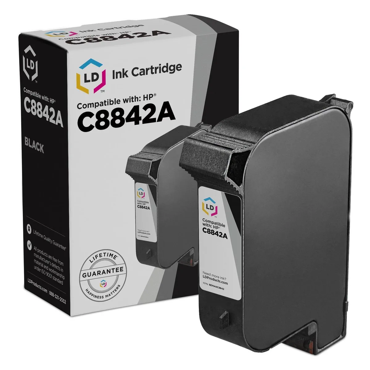 LD Products LD Products HP C8842A Versatile Black Ink Cartridge 830 Pages — product photo