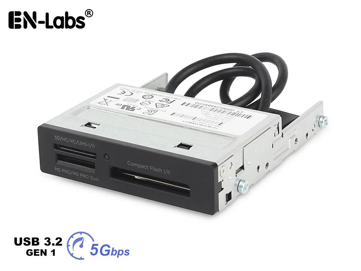 EN-Labs EN-Labs EXTERU3CR3 3.5" Internal Card Reader USB 3.2 Gen 1 1.64ft Cable — product photo