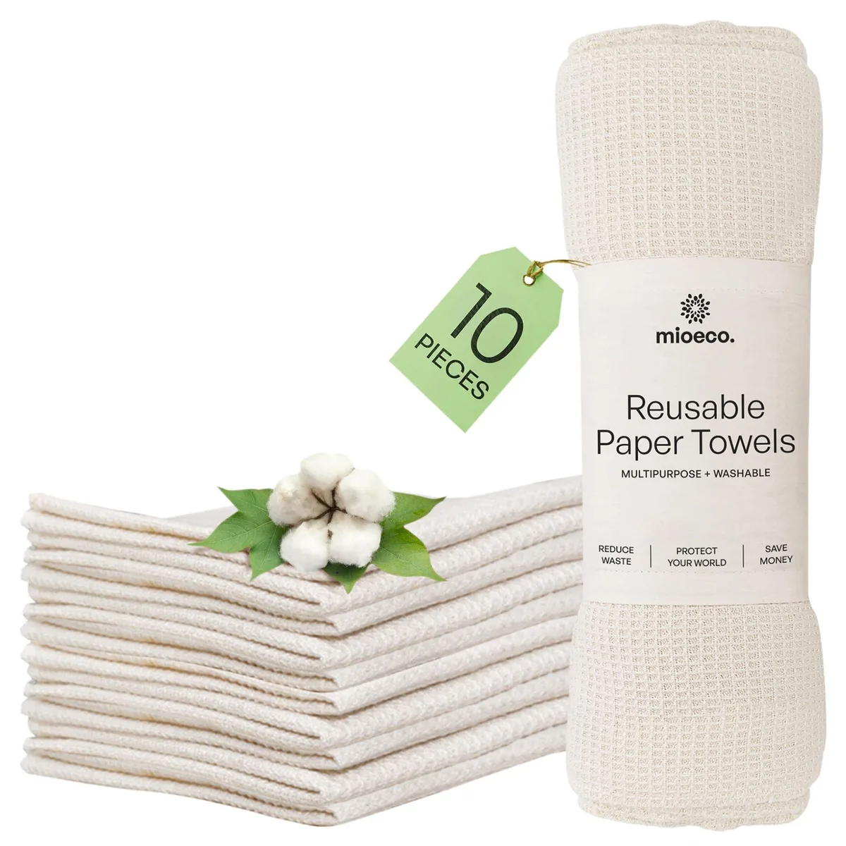  3M Reusable Kitchen Paper Towels 10 Pack White 12 x 10 inches — product photo