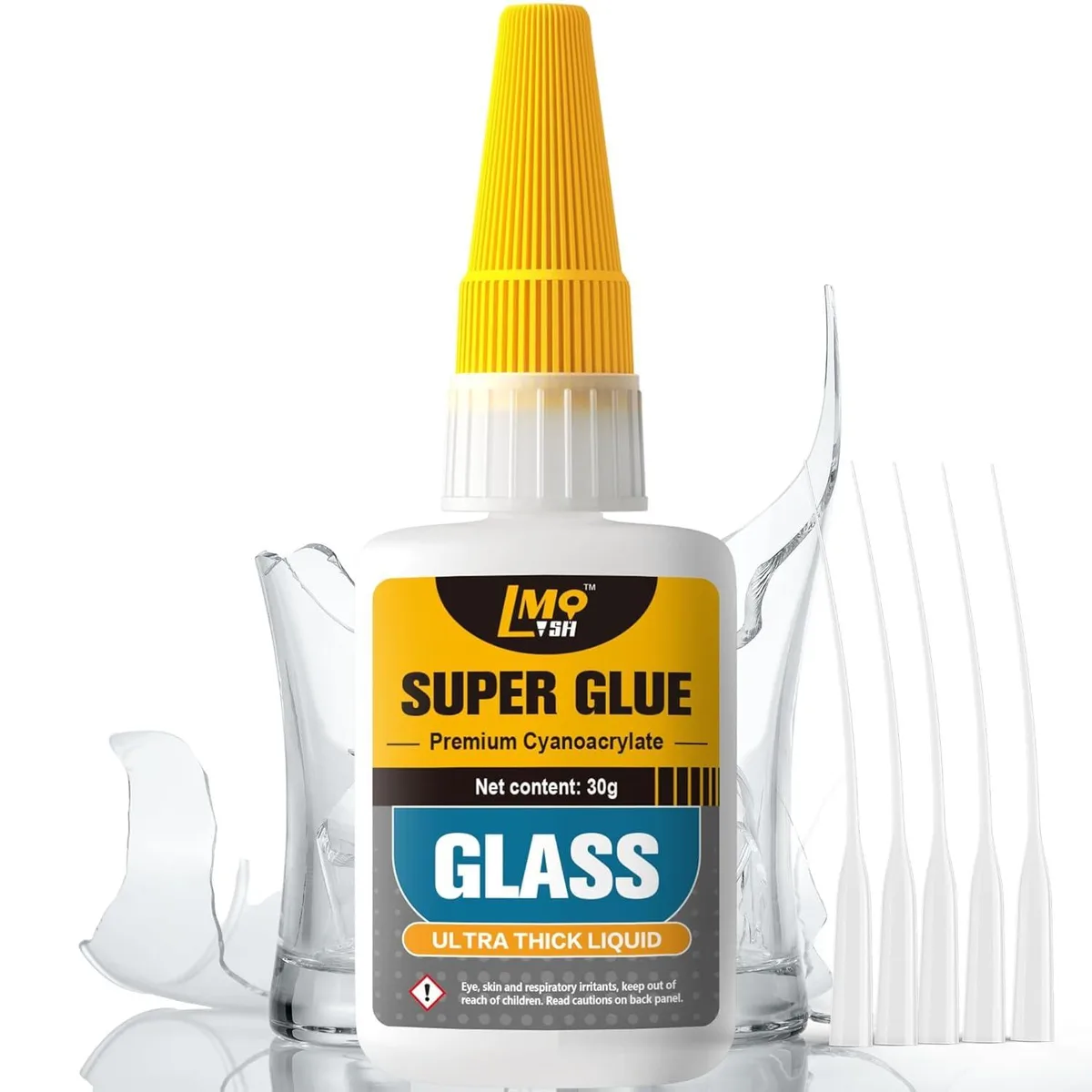 LMQ LASH Glass Super Glue Liquid Clear Thick 1.06 oz — product photo