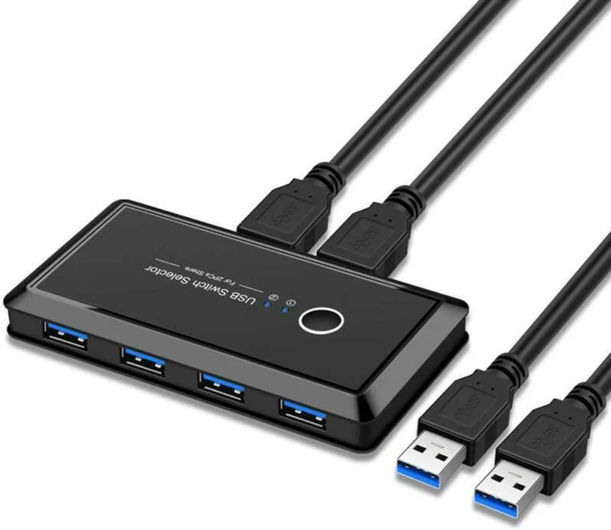 DIXSG DIXSG USB 3.0 KVM Switch 2 Computers 4 Ports Black — product photo