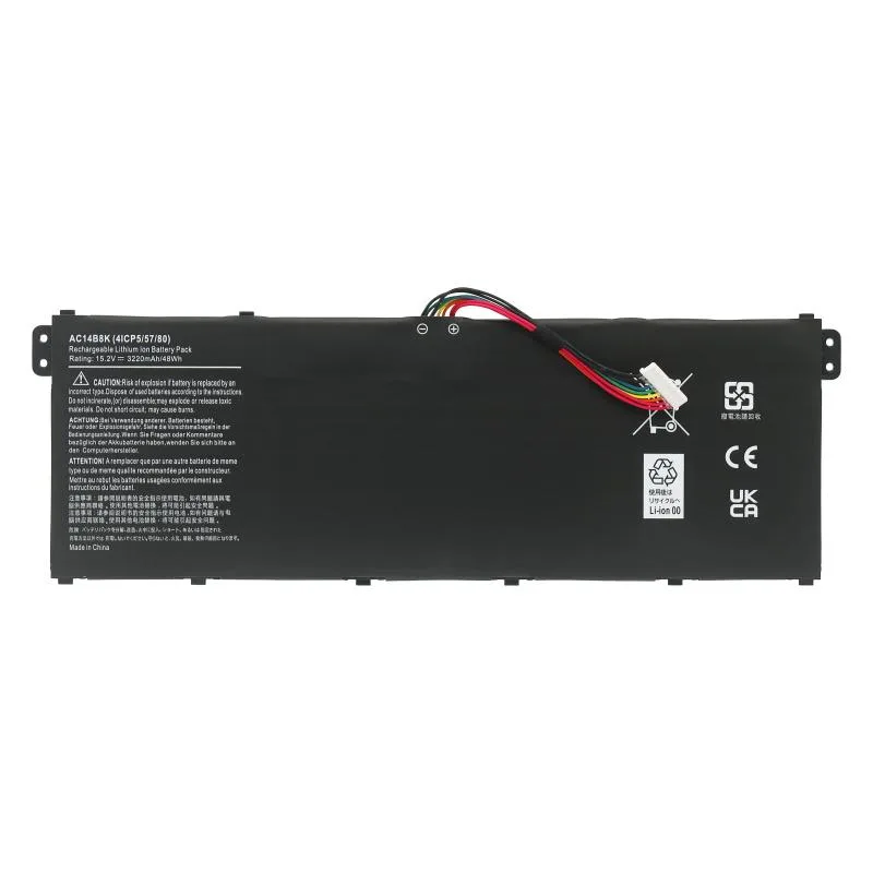 Rectangular black lithium-polymer laptop battery pack
