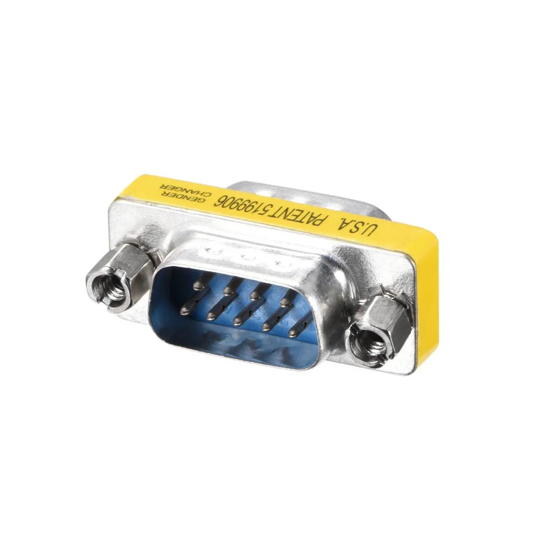 Unique-Bargains Unique-Bargains DB9 9-Pin Male-to-Male Gender Changer 2-Row Blue — product photo