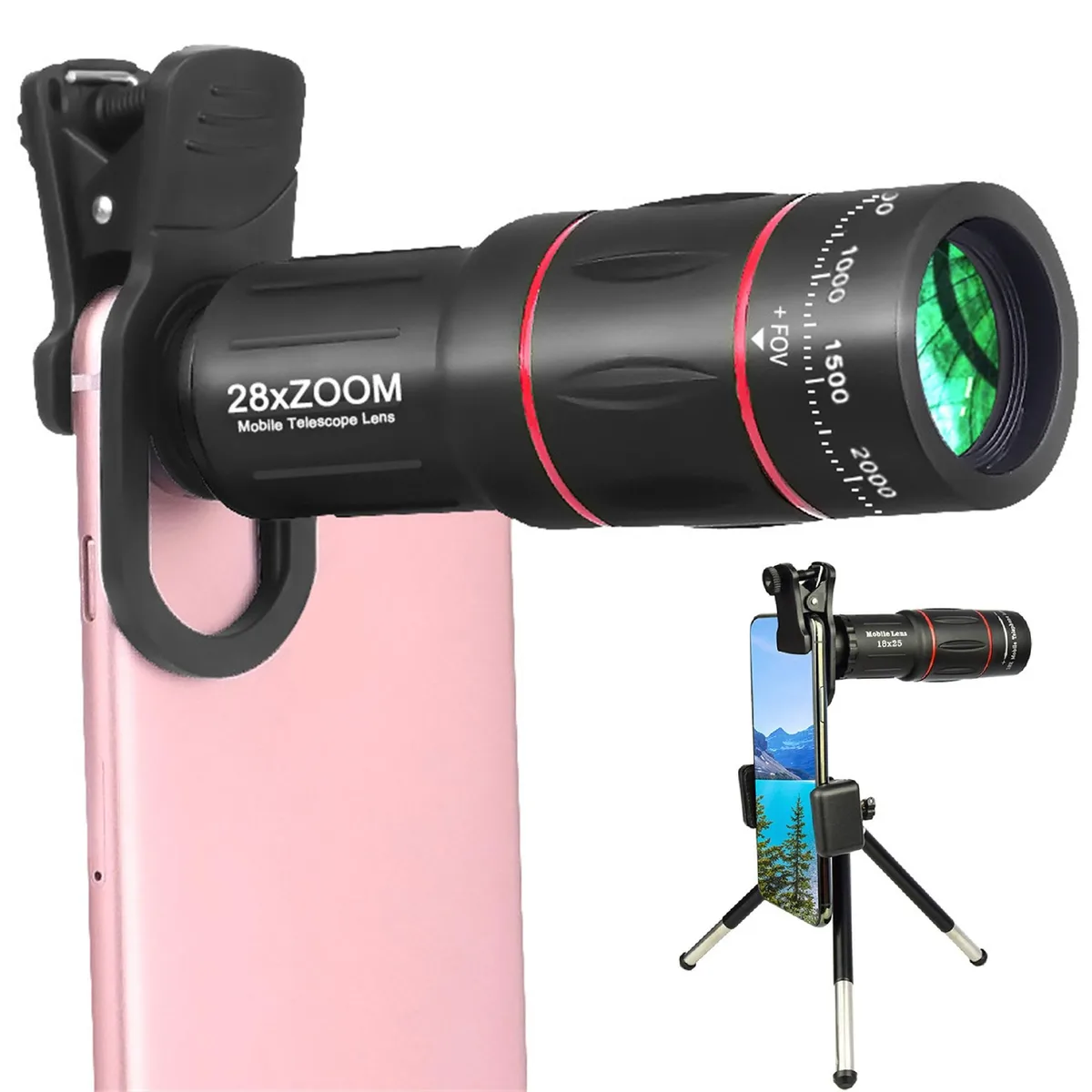 NO. NO. 18x Telephoto Lens Kit Large Size Black — product photo