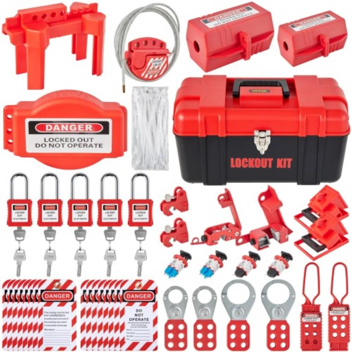 VEVOR VEVOR 43 PCS Lockout Tagout Kit, Electrical Safety Loto Kit — product photo