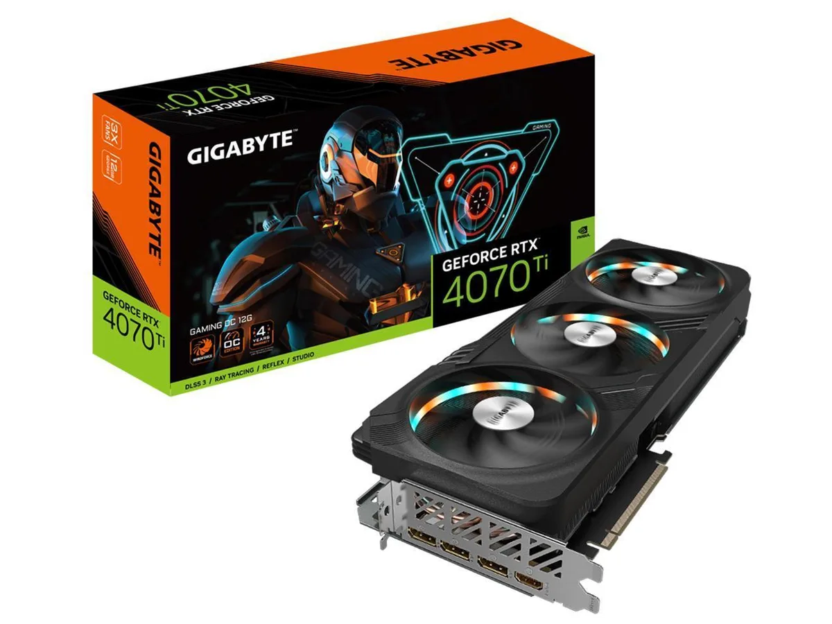 GIGABYTE GIGABYTE GeForce RTX 4070 Ti GAMING OC 12G graphics card — product photo
