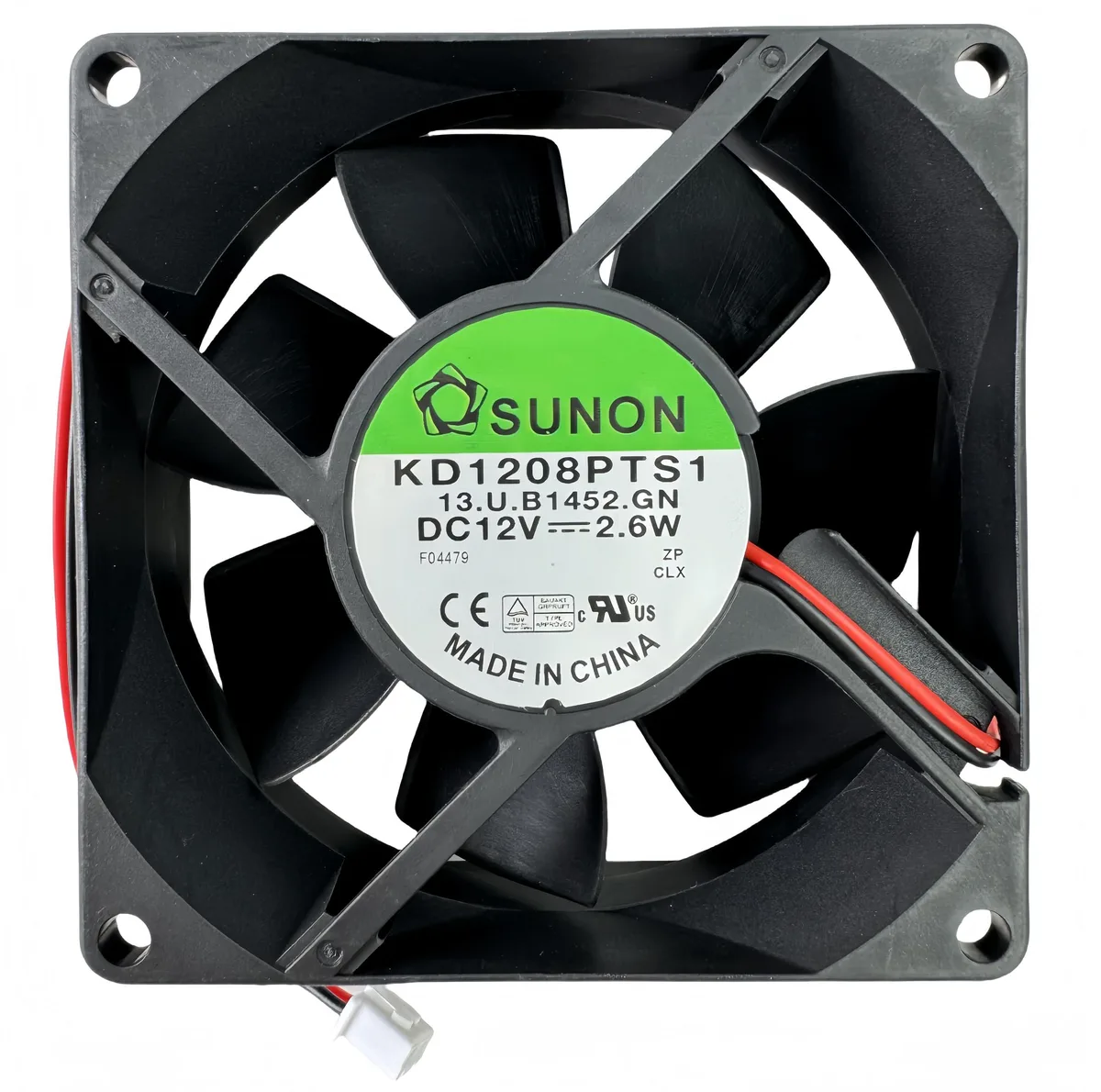 Vszerda Vszerda KD1208PTS1 80×80×25mm 12V 2.6W 2800RPM case fan — product photo