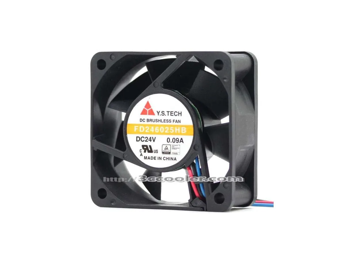 SunnyStar Co., Ltd SunnyStar Co., Ltd FD246025HB 60x60x25mm 24V 0.09A 25.4CFM 3-Wire Case Fan — product photo