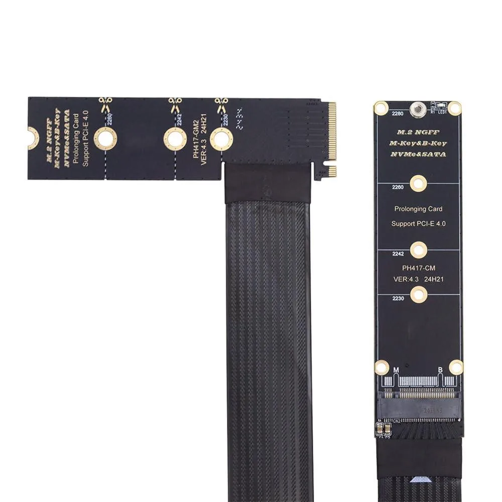LORDWORLD LORDWORLD NVME SATA Extender Card 30cm 90 Degree M-Key 2230-22110 — product photo