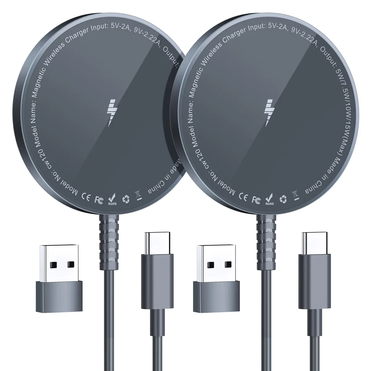  Bohuma CW120 Magnetic Wireless Charger 15W Gray — product photo