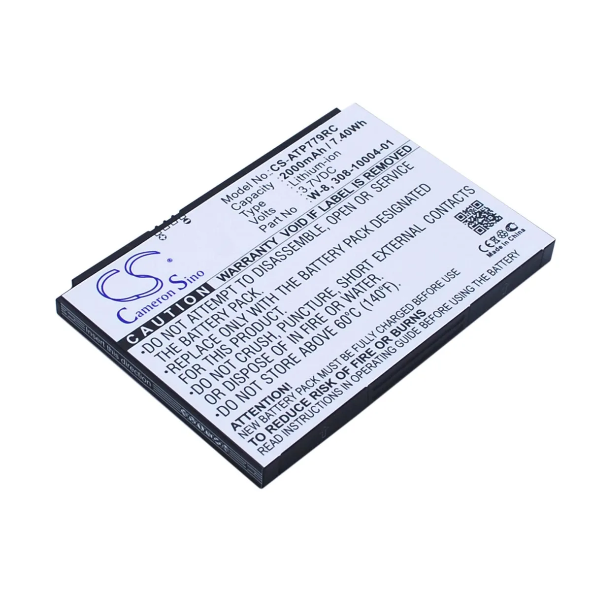 Cameron & Co Cameron & Co DS-CS-ATP779RC 3.7V 2000mAh Li-ion cell phone battery — product photo