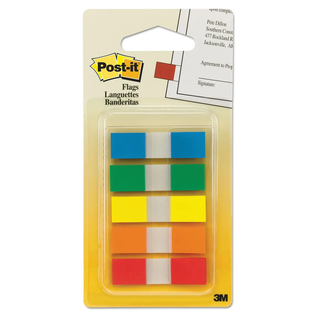Post-it Flags Post-it Flags 100 flags 0.5×1.75" 5 colors pop-up dispenser — product photo